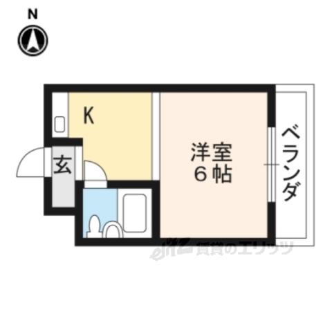 サンアイ(1K/2階)の間取り写真