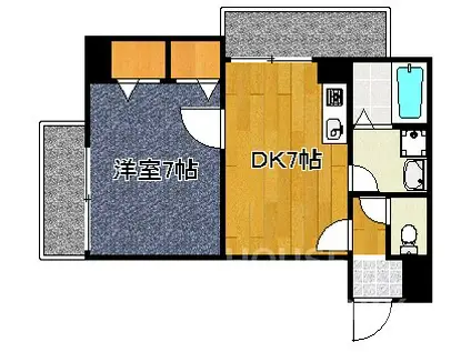 リライブ修学院(1DK/3階)の間取り写真