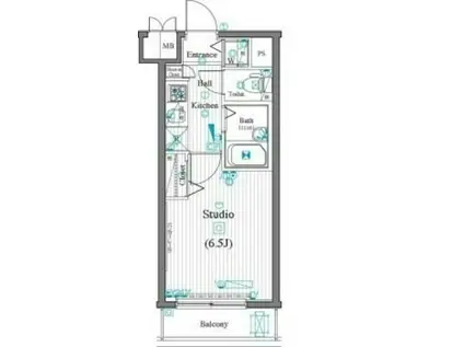 ガーラ大山駅前(1K/5階)の間取り写真