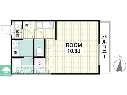 フルセイル南町田I(1K/3階)の間取り写真