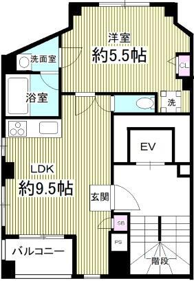 スワンレイク本郷(1LDK/10階)の間取り写真