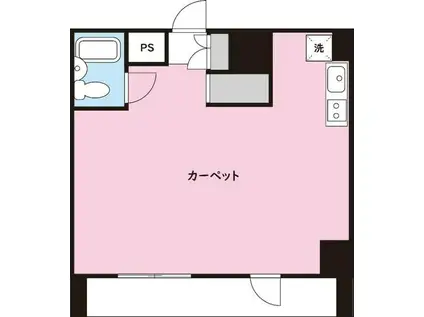 シャンボール互恵ビル(ワンルーム/9階)の間取り写真