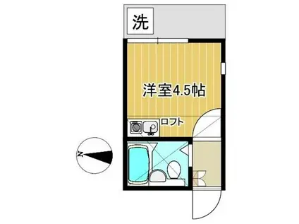 ロイヤルパレス六番館(ワンルーム/1階)の間取り写真