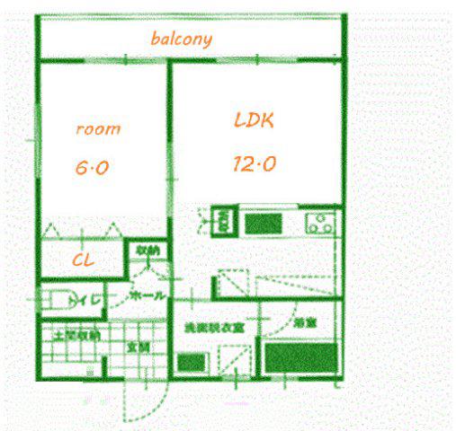 エイトピュア汐見台(1LDK/2階)の間取り写真