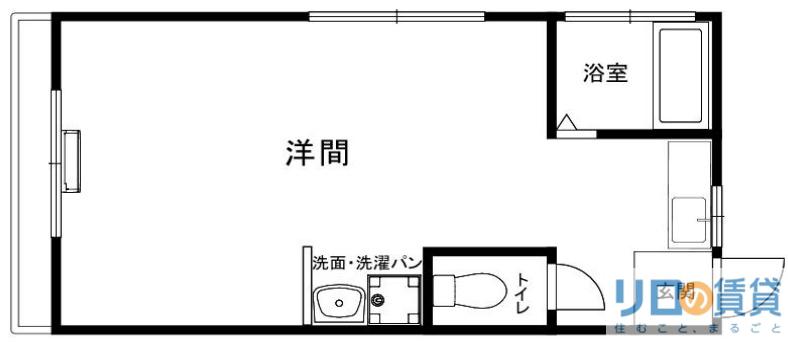 第一土山ビル(ワンルーム/2階)の間取り写真