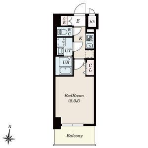S-RESIDENCE堀田ノース II(1K/12階)の間取り写真