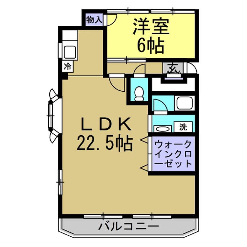 リブイン青山 西棟(1LDK/3階)の間取り写真