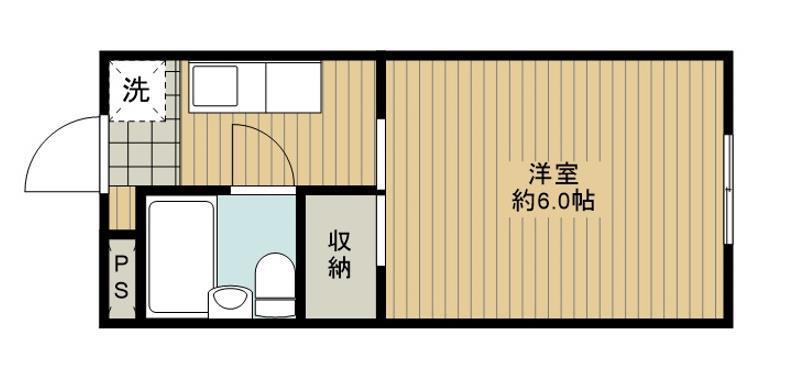 エスペランサ畑中I(1K/2階)の間取り写真