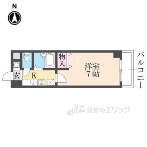 ベルやまだ(1K/1階)の間取り写真
