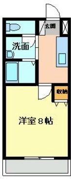 ローゼンHK(1K/2階)の間取り写真