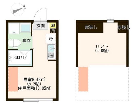 ラヴィ新小岩(ワンルーム/2階)の間取り写真