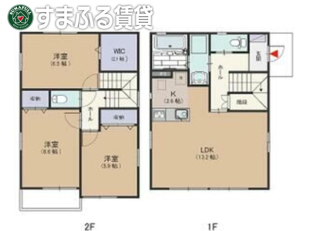 エクセレンス A(3LDK/2階)の間取り写真