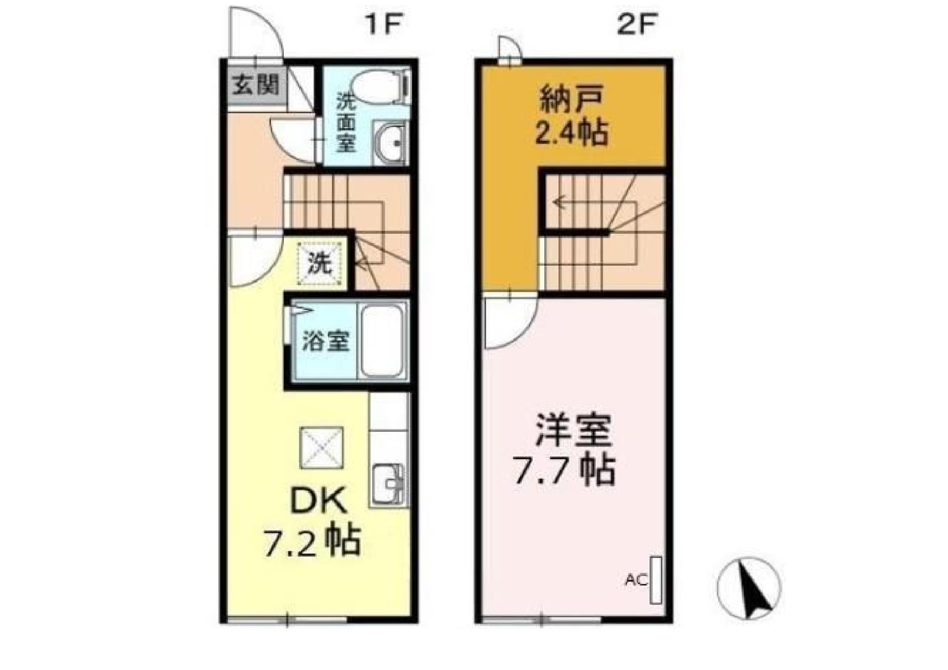 リースランド舘前公園(1SDK/1階)の間取り写真