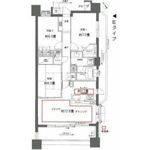 レジディア泉(3LDK/4階)の間取り写真