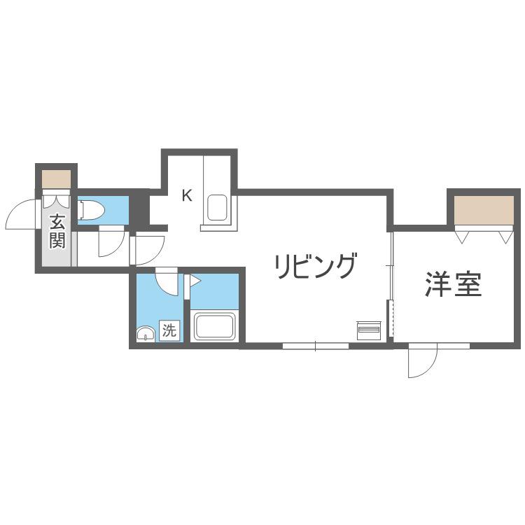 ヴィラフォーレスト本通(1LDK/2階)の間取り写真