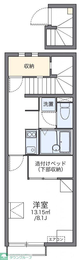 レオネクスト壽アモーレ(1K/2階)の間取り写真