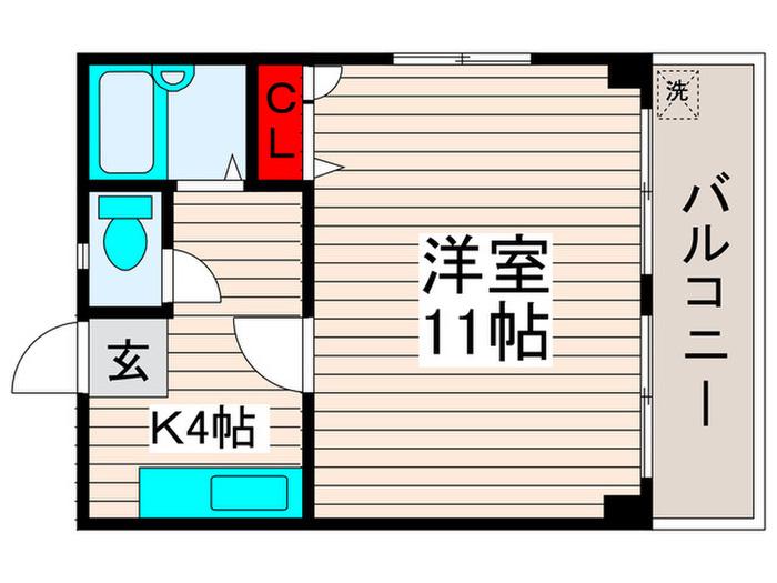 寿コーポ(1K/2階)の間取り写真