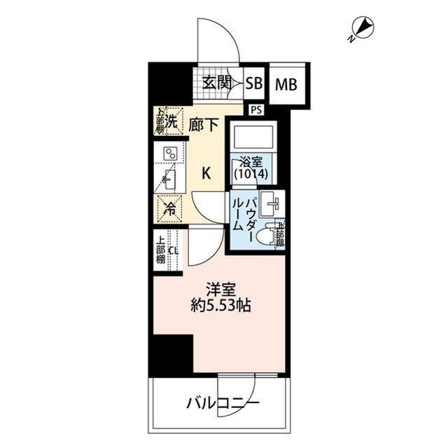 プレール・ドゥーク川口並木(1K/3階)の間取り写真
