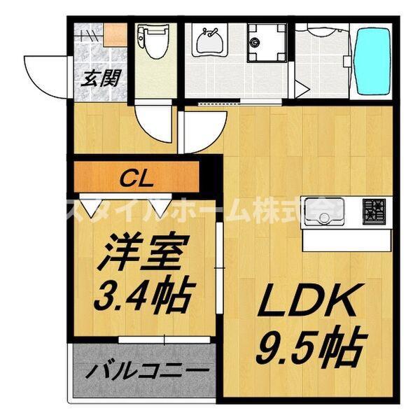 LE COCON豊橋II(1LDK/1階)の間取り写真
