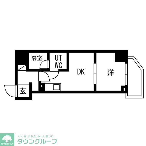 OAKLANCE錦糸町(1DK/7階)の間取り写真