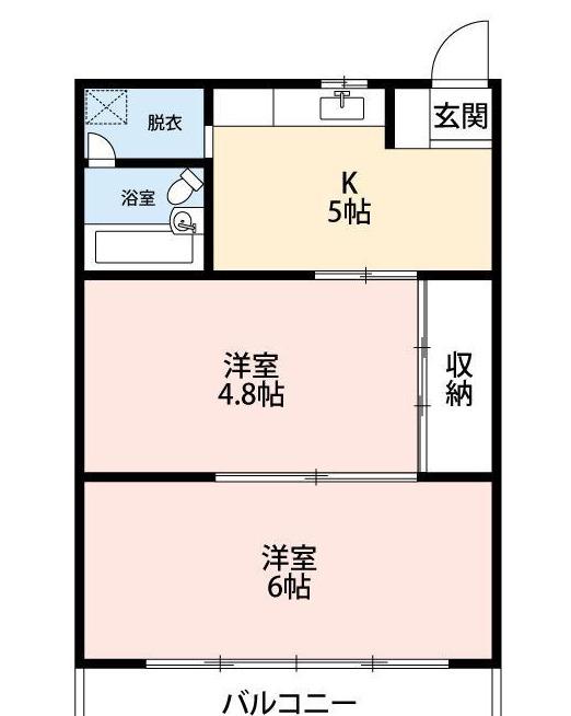 美和ハイツ(2K/3階)の間取り写真