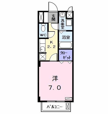 シェソワPART.Ⅰ(1K/1階)の間取り写真