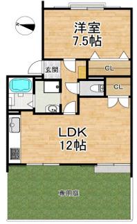 タウニィハイツ金剛(1LDK/2階)の間取り写真