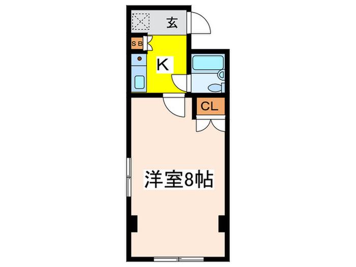 サニーハイツ(1K/3階)の間取り写真