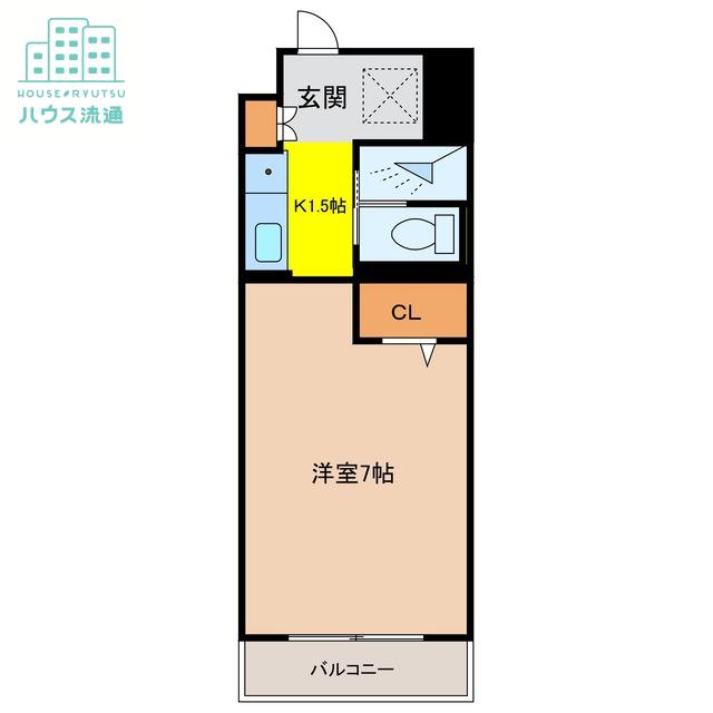 パラッツォ古野(1K/2階)の間取り写真