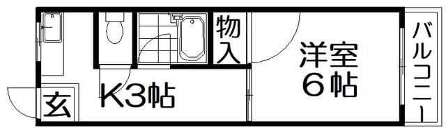 RESIDENCE EXCELLE(1K/1階)の間取り写真