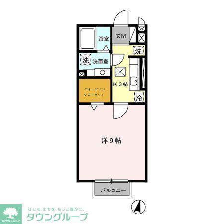 グレースコート(1K/1階)の間取り写真