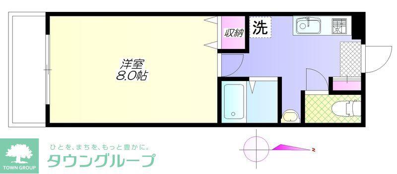エスポワール本町(1K/3階)の間取り写真