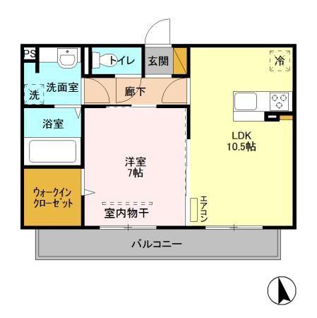 SANTO ARROZAL I(1LDK/3階)の間取り写真