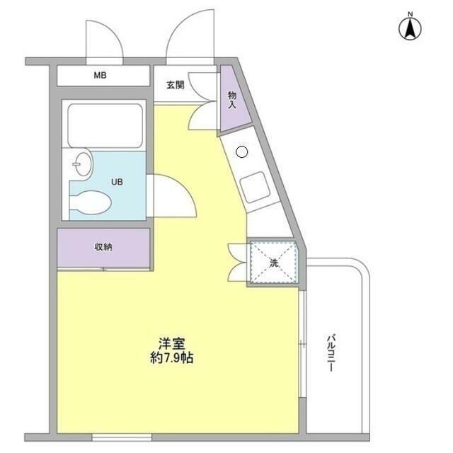 ルーニィ平町(ワンルーム/3階)の間取り写真