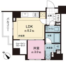インプレストコア代官山(1LDK/1階)の間取り写真