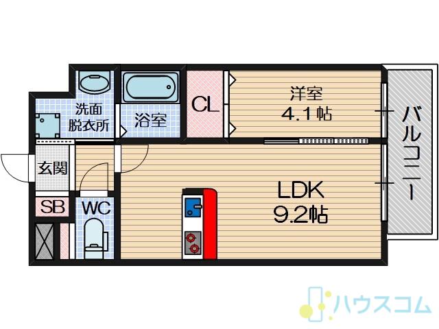 VIVACE南茨木(1LDK/2階)の間取り写真