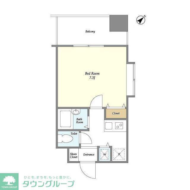 BPRレジデンス川口(1K/4階)の間取り写真