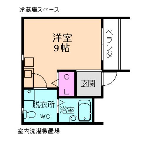 EXCEL IKEDA(ワンルーム/1階)の間取り写真