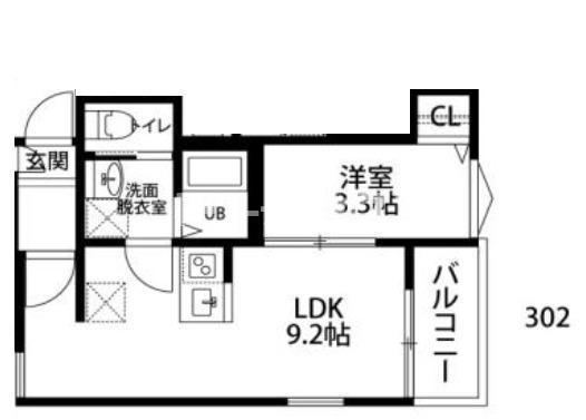 CRECIA二宮II(1LDK/3階)の間取り写真