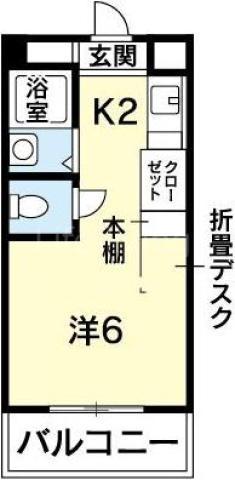 アルバトロス(1K/5階)の間取り写真