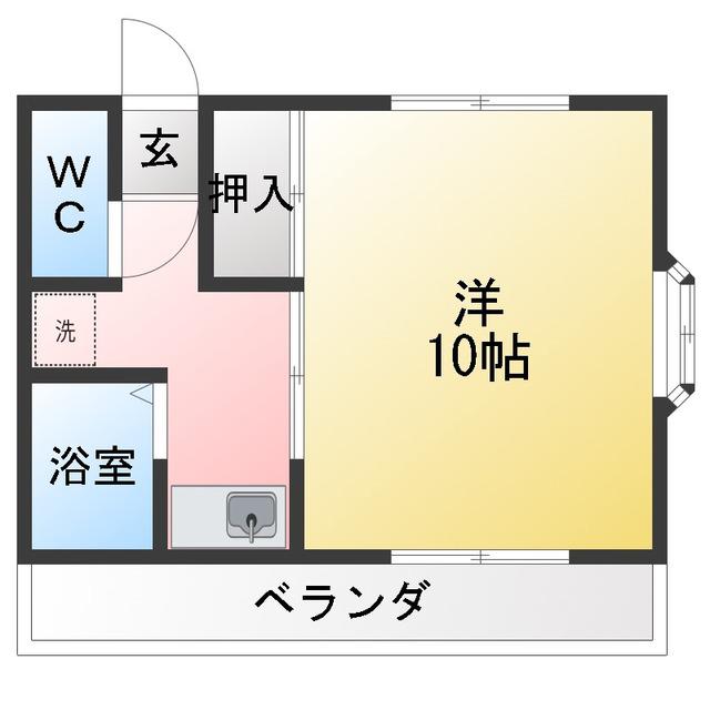 レジデンスHIRANO(1K/1階)の間取り写真