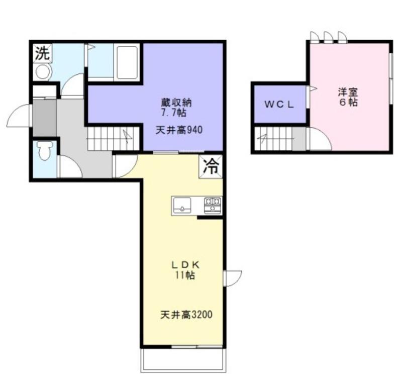 TN ALLOGGIO(1LDK/1階)の間取り写真