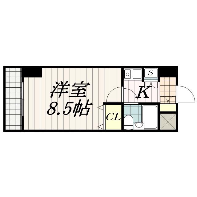 ジェネピア東千葉(1K/9階)の間取り写真