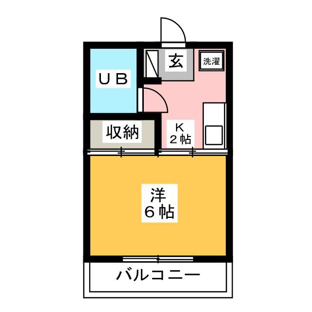 メゾン松永(1K/2階)の間取り写真