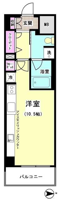 マストライフ南品川(ワンルーム/1階)の間取り写真