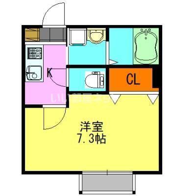 クレストアベニュー佐倉(1K/2階)の間取り写真
