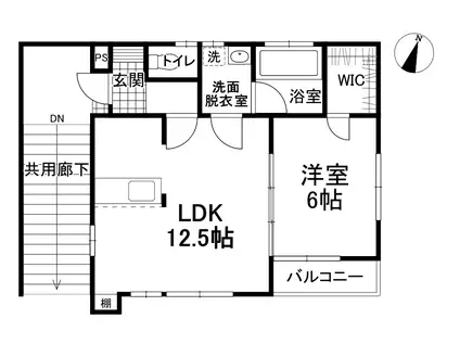 オフィステクノミスト(1LDK/2階)の間取り写真