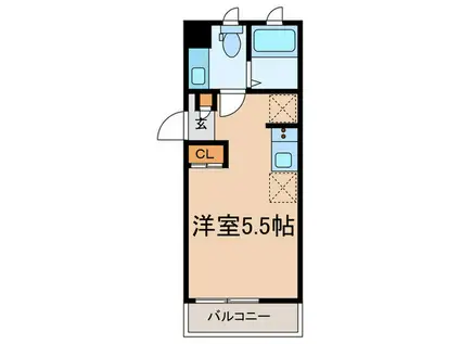 GRANDUO経堂VII(ワンルーム/3階)の間取り写真