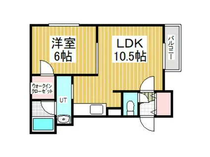 DIECI MOTOMACHI(1LDK/2階)の間取り写真