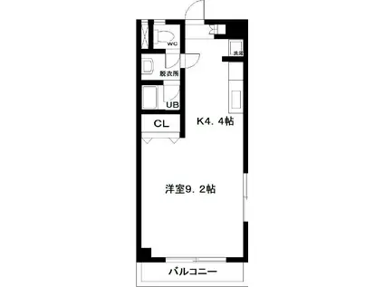 JR日豊本線 宮崎駅 徒歩8分 7階建 築23年(ワンルーム/2階)の間取り写真